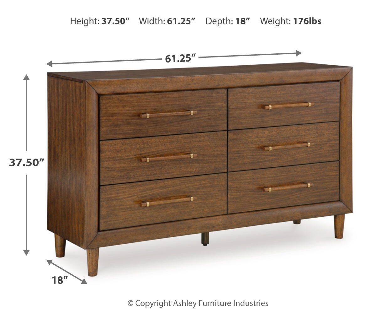 Lyncott Upholstered Bed with Dresser and 2 Nightstands