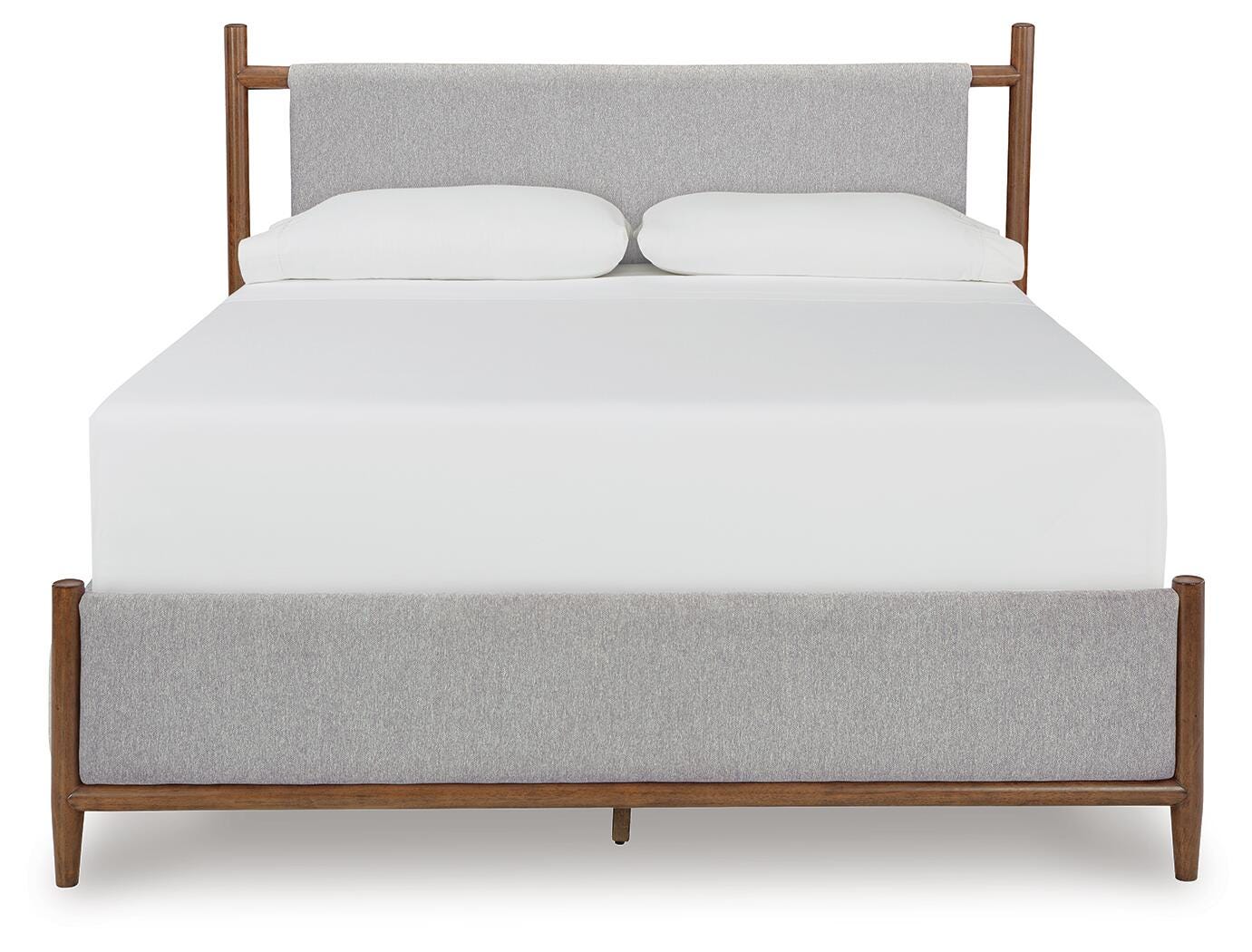Lyncott Upholstered Bed, Dresser, Mirror and 2 Nightstands