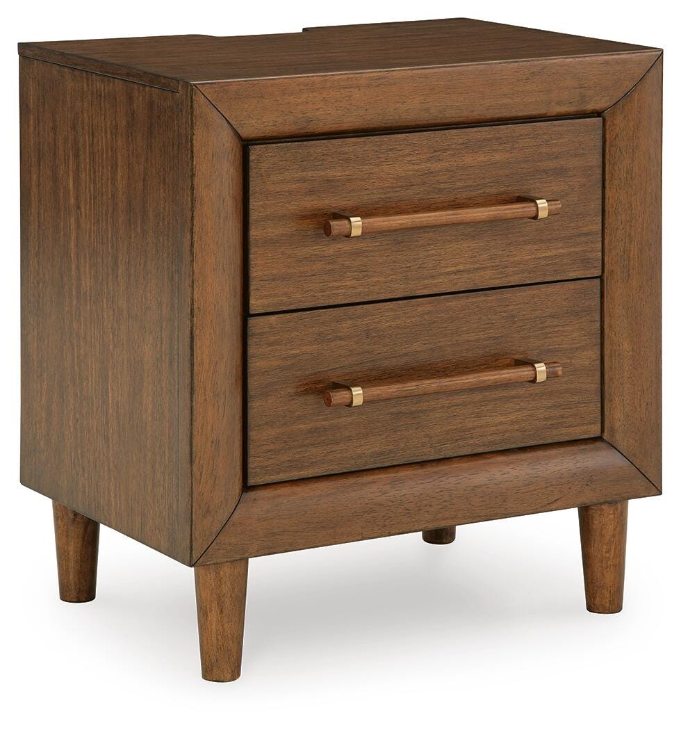 Lyncott Upholstered Bed with Dresser and 2 Nightstands