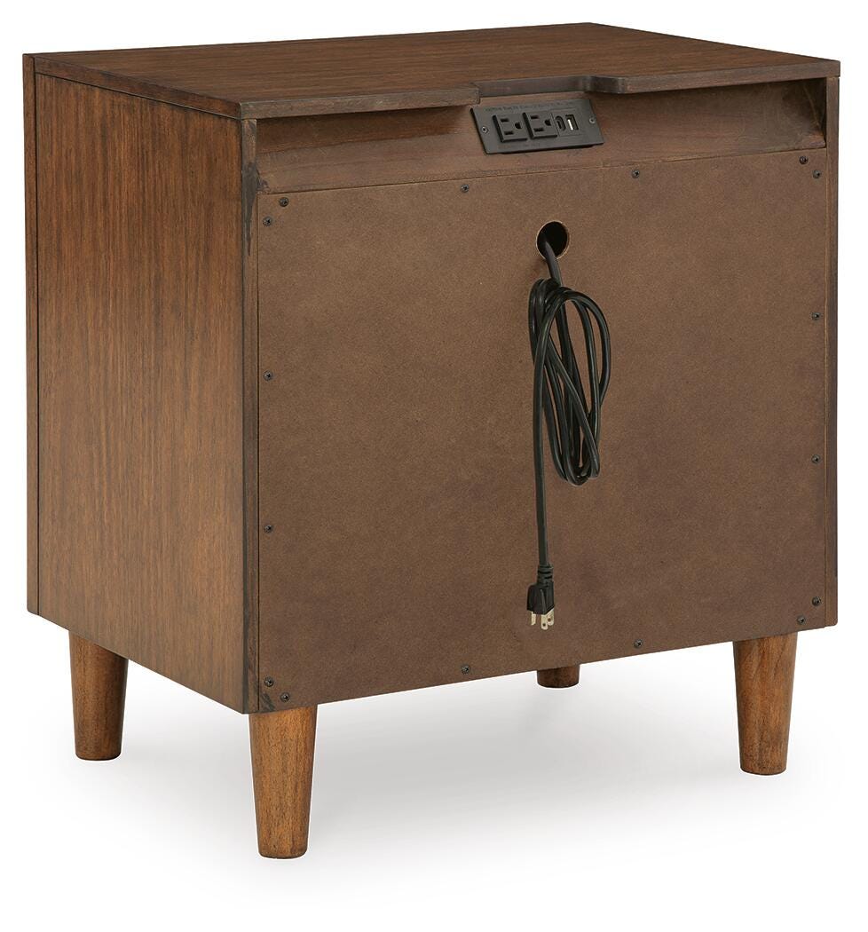 Lyncott Upholstered Bed with Dresser and Nightstand