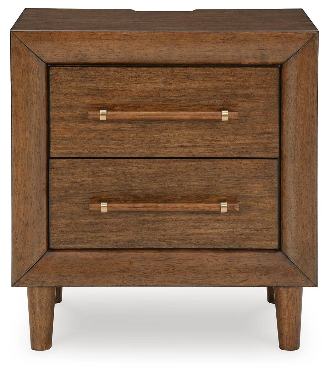 Lyncott Upholstered Bed with Dresser and Nightstand