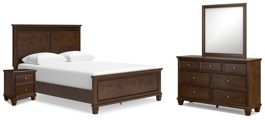 Danabrin Panel Bed, Dresser, Mirror and Nightstand