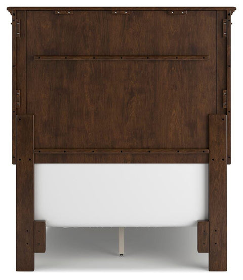 Danabrin Panel Bed with Mirrored Dresser and Chest