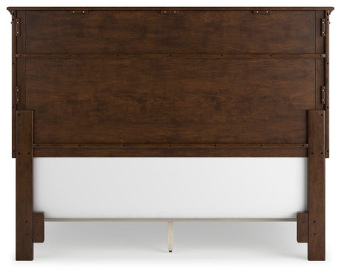 Danabrin Panel Bed with Mirrored Dresser and Chest