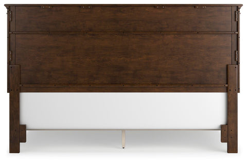 Danabrin Panel Bed with Mirrored Dresser and Chest