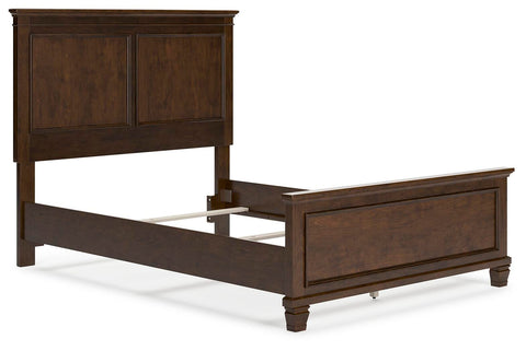 Danabrin Panel Bed with Mirrored Dresser and Chest