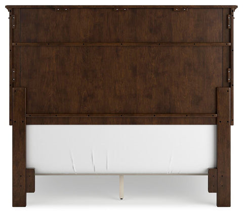Danabrin Panel Bed with Mirrored Dresser and Chest