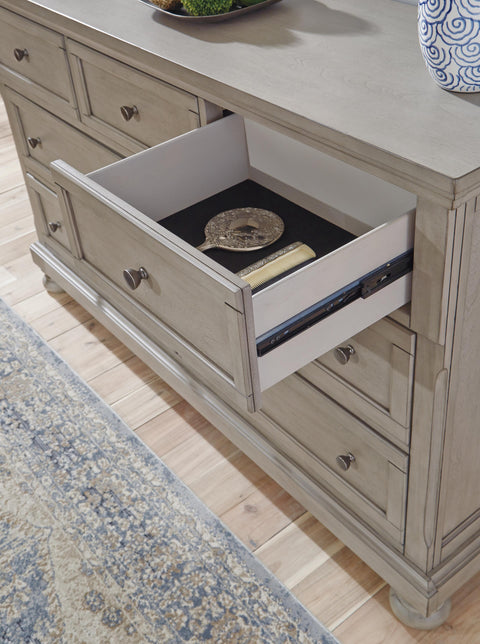 Lettner Panel Storage Bed, Dresser, Mirror and Nightstand