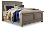 Lettner Panel Bed with Mirrored Dresser and 2 Nightstands
