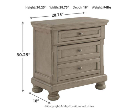 Lettner Panel Storage Bed, Dresser, Mirror and Nightstand