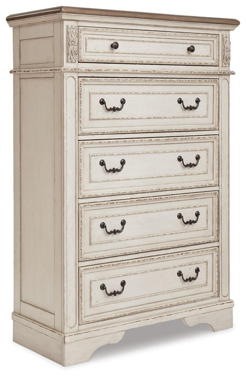 Realyn Storage Bed, Dresser, Chest and 2 Nightstands