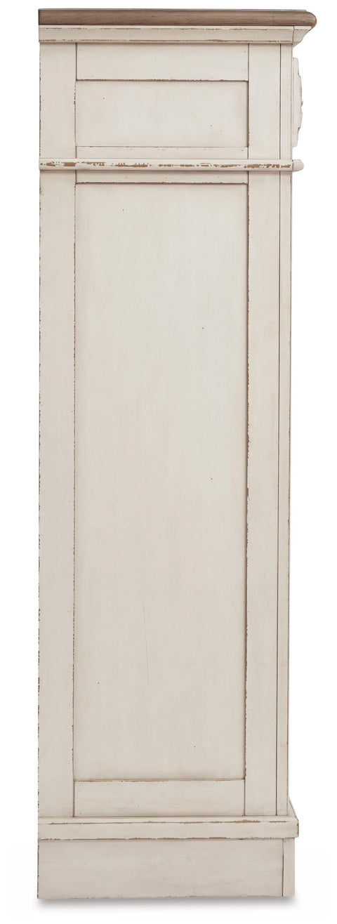 Realyn Upholstered Storage Bed, Dresser, Chest and Nightstand