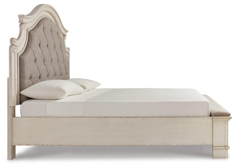 Realyn Storage Bed, Dresser, Mirror and Nightstand