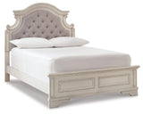 Realyn Panel Bed, Dresser, Mirror and Nightstand