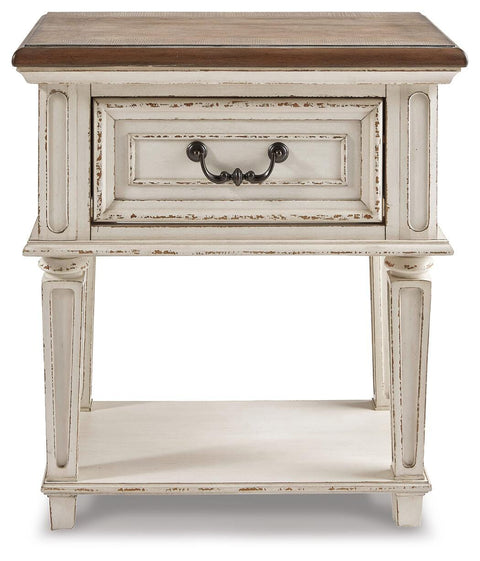 Realyn Storage Bed, Dresser, Mirror and Nightstand