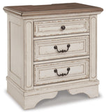 Realyn Upholstered Panel Bed with Mirrored Dresser and Nightstand