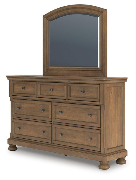 Feddinger Sleigh Bed, Dresser, Mirror, Chest and Nightstand
