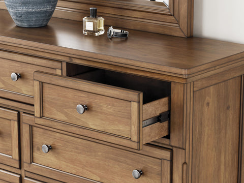 Feddinger Sleigh Storage Bed, Dresser and Mirror