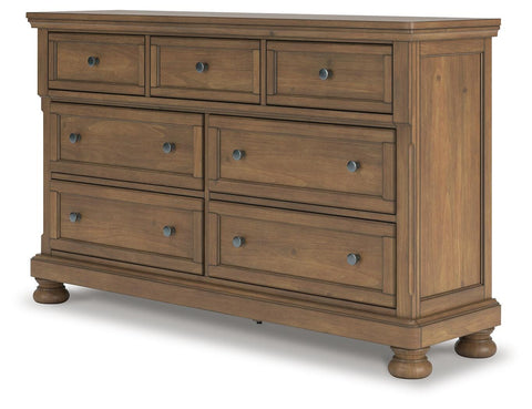 Feddinger Storage Sleigh Bed with Dresser and Nightstand