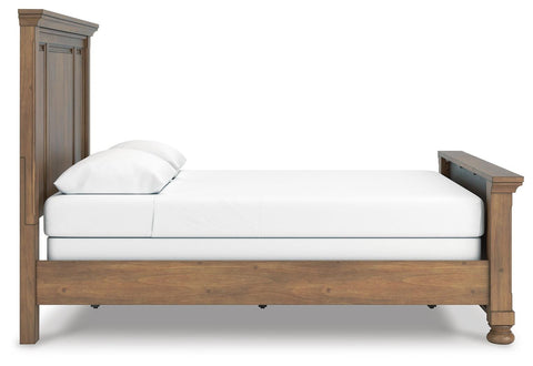 Feddinger Panel Bed with Mirrored Dresser and 2 Nightstands