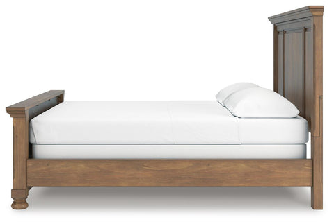 Feddinger Panel Bed with Mirrored Dresser and 2 Nightstands