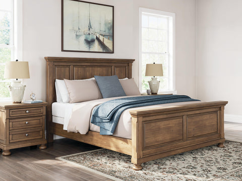 Feddinger Panel Bed with Mirrored Dresser and Nightstand