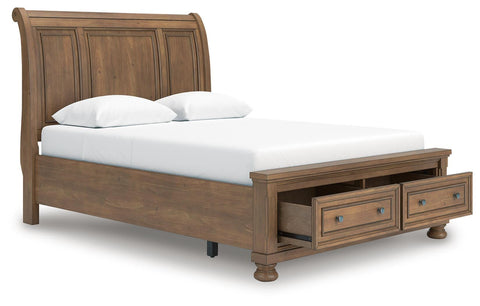 Feddinger Storage Sleigh Bed with Dresser and Nightstand