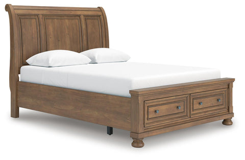 Feddinger Storage Sleigh Bed with Dresser and Nightstand