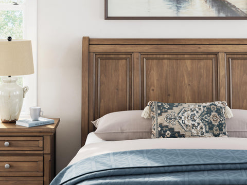 Feddinger Storage Sleigh Bed with Mirrored Dresser and 2 Nightstands