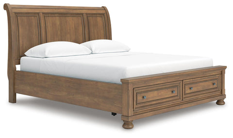 Feddinger Storage Sleigh Bed with Dresser and Nightstand