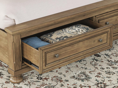 Feddinger Sleigh Storage Bed, Dresser and Mirror