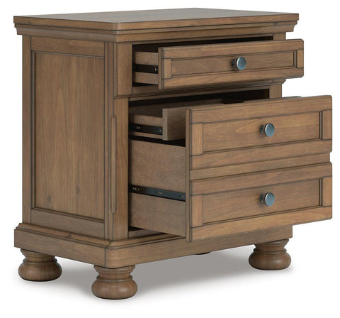 Feddinger Storage Sleigh Bed with Mirrored Dresser, Chest and Nightstand