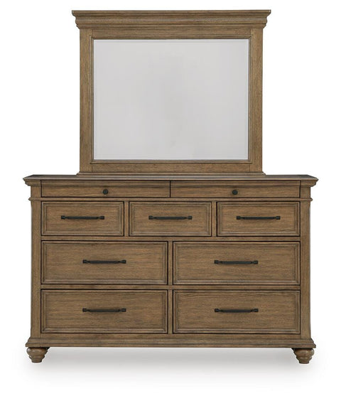 Karallin Panel Storage Bed, Dresser and Mirror