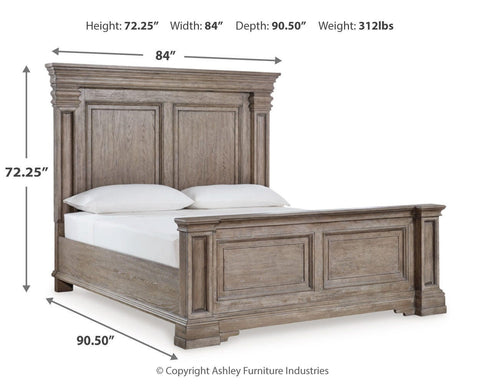 Blairhurst Panel Bed with Mirrored Dresser and Nightstand