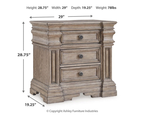 Blairhurst Panel Bed with Mirrored Dresser and Nightstand