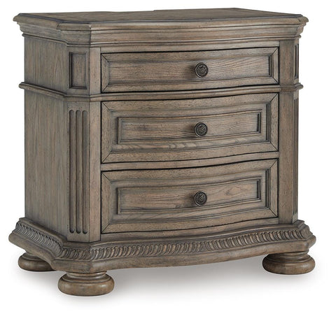 Ardenfield Upholstered Sleigh Bed and 2 Nightstands