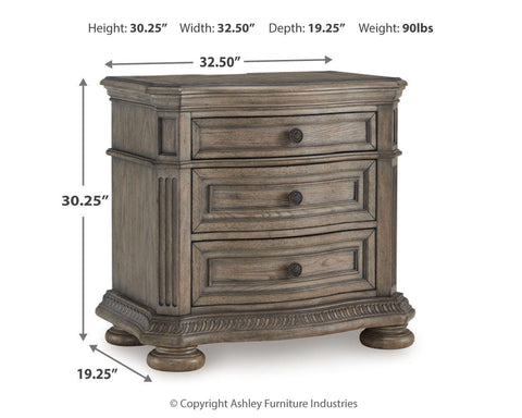 Ardenfield Upholstered Sleigh Bed and 2 Nightstands