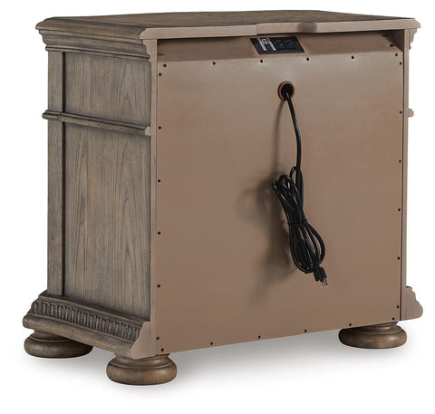 Ardenfield Upholstered Sleigh Bed, Dresser, Mirror, Chest and Nightstand