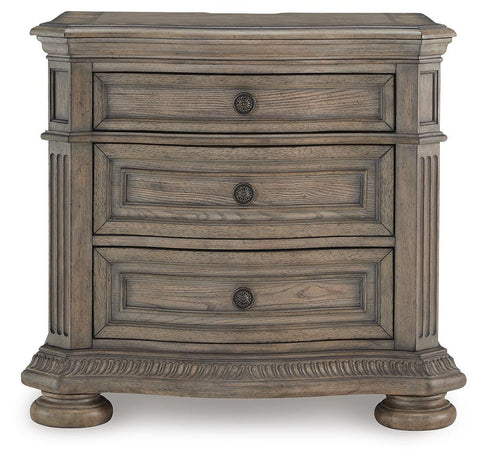 Ardenfield Upholstered Sleigh Bed and 2 Nightstands