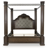 Maylee Canopy Bed, Dresser, Mirror and Nightstand