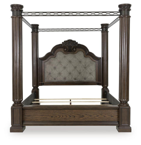 Maylee Canopy Bed, Dresser and Mirror