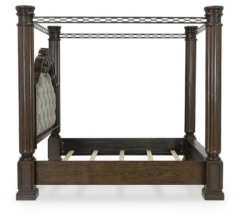 Maylee Canopy Bed, Dresser and Mirror