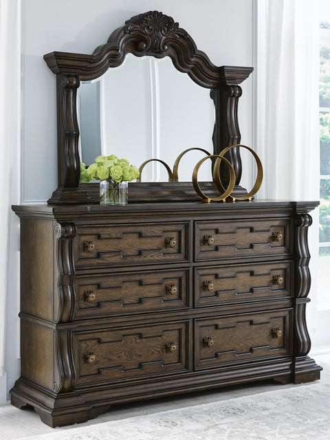 Maylee Panel Bed, Dresser, Mirror, Chest and 2 Nightstands