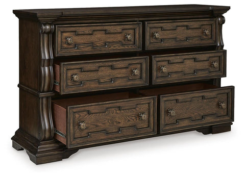 Maylee Upholstered Bed with Dresser and Nightstand