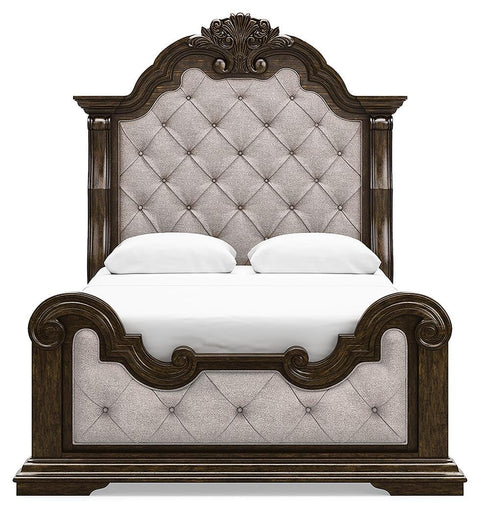 Maylee Upholstered Bed, Dresser, Chest and Nightstand