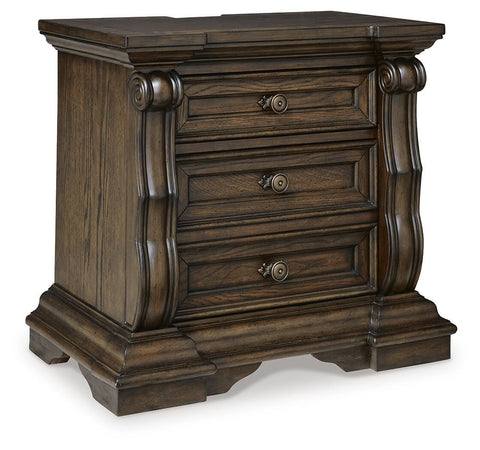 Maylee Upholstered Bed, Dresser, Mirror, Chest and Nightstand