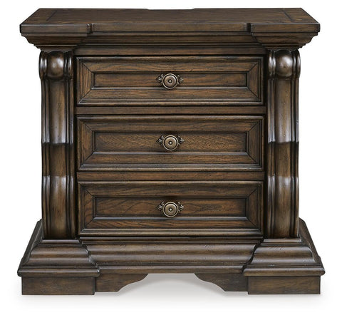 Maylee Upholstered Panel Bed, Chest and 2 Nightstands