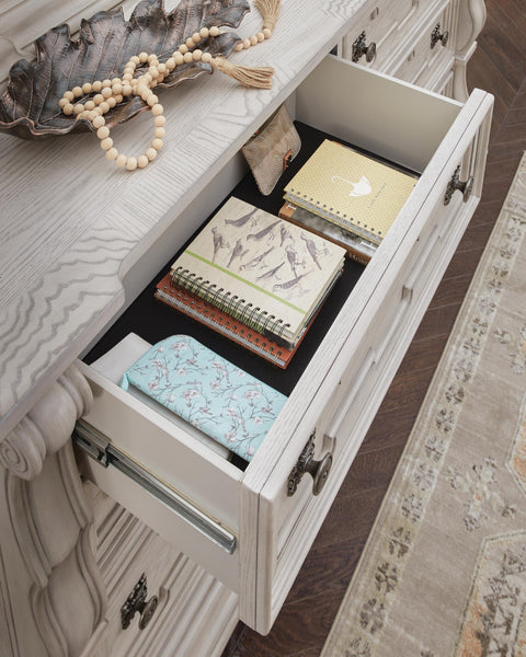 Bruchandi Upholstered Panel Bed and Dresser