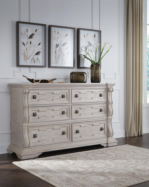 Bruchandi Upholstered Panel Bed and Dresser