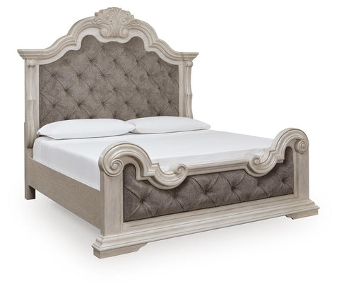 Bruchandi Upholstered Panel Bed and Dresser